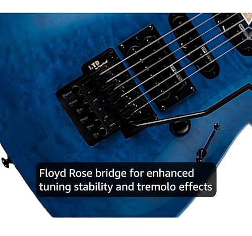 Amazon.com: ESP LTD MH-203QM - See Thru Blue : Musical Instruments